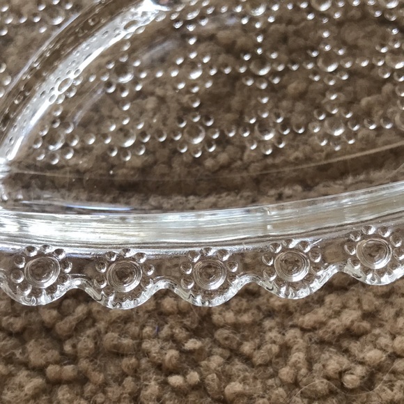 Vintage HAZEL ATLAS 3-Part Relish Dish Jewel Pattern - Picture 5 of 13